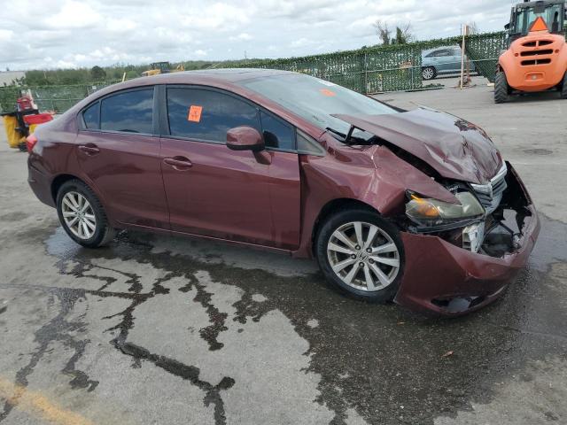 2HGFB2F82CH557152 - 2012 HONDA CIVIC EX BURGUNDY photo 4