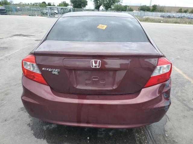 2HGFB2F82CH557152 - 2012 HONDA CIVIC EX BURGUNDY photo 6