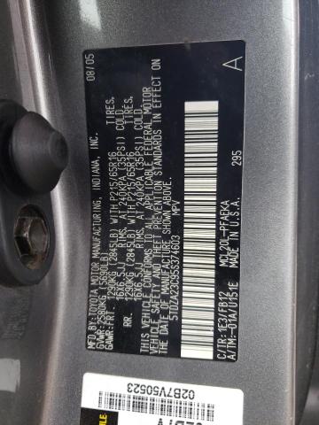 5TDZA23C95S374603 - 2005 TOYOTA SIENNA CE CHARCOAL photo 12