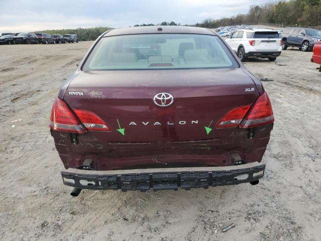 4T1BK36B69U344141 - 2009 TOYOTA AVALON XLS XL BURGUNDY photo 6