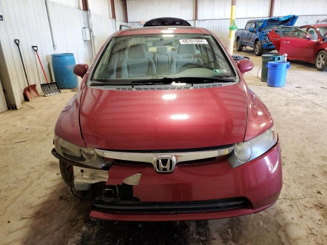 1HGFA16817L075083 - 2007 HONDA CIVIC EX MAROON photo 5