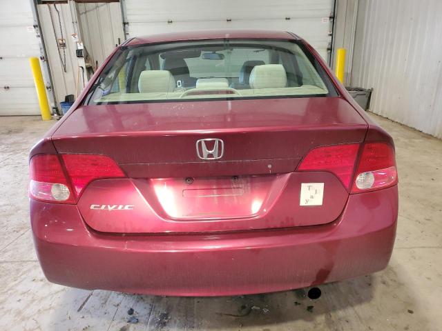 1HGFA16817L075083 - 2007 HONDA CIVIC EX MAROON photo 6