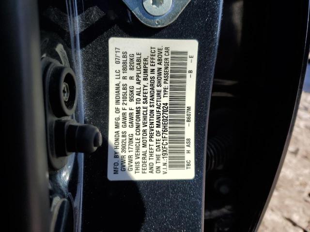 19XFC1F76HE027024 - 2017 HONDA CIVIC EXL Boz foto 12