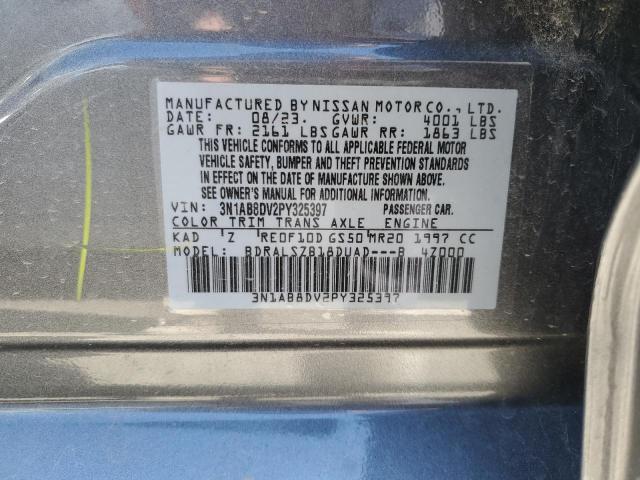 3N1AB8DV2PY325397 - 2023 NISSAN SENTRA SR GRAY photo 12