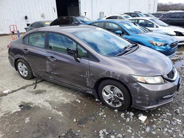 19XFB2F52FE054631 - 2015 HONDA CIVIC LX GRAY photo 4