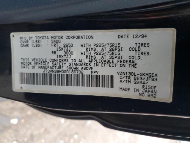 JT3VN39W0S0186792 - 1995 TOYOTA 4RUNNER VN39 SR5 蓝色 照片 13