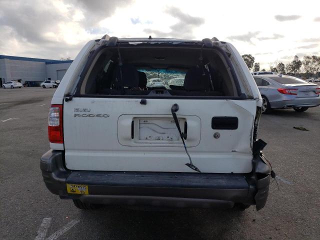 4S2CK58W914300681 - 2001 ISUZU RODEO S WHITE photo 6