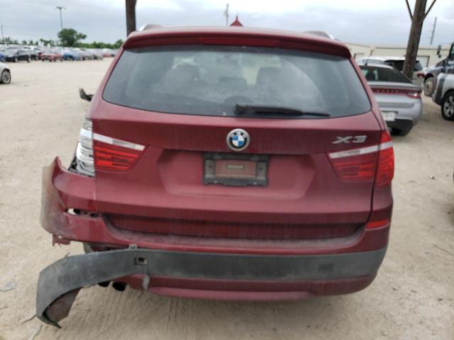 5UXWX5C53CL725281 - 2012 BMW X3 XDRIVE28I BURGUNDY photo 6