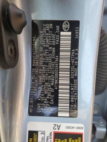 4T1BK3DB0CU467864 - 2012 TOYOTA AVALON BASE 蓝色 照片 12