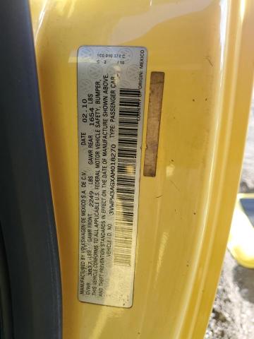 3VWPW3AGXAM018270 - 2010 VOLKSWAGEN NEW BEETLE Gelb Foto 12