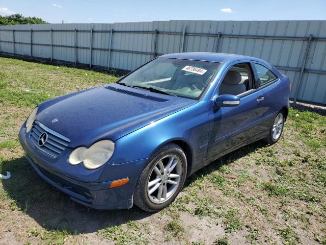 WDBRN47J52A343283 - 2002 MERCEDES-BENZ C 230K SPORT COUPE BLUE photo 1