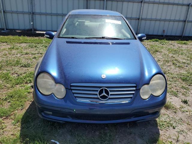 WDBRN47J52A343283 - 2002 MERCEDES-BENZ C 230K SPORT COUPE BLUE photo 5