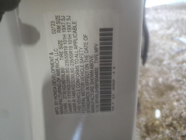 5FNRL6H98PB044800 - 2023 HONDA ODYSSEY ELITE Blanco foto 13