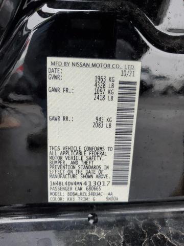 1N4BL4DV4MN413017 - 2021 NISSAN ALTIMA SV BLACK photo 12