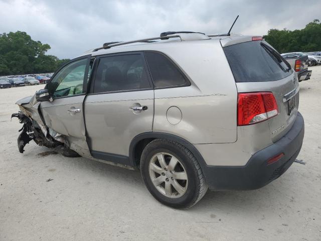 5XYKT3A69DG328490 - 2013 KIA SORENTO LX SILVER photo 2