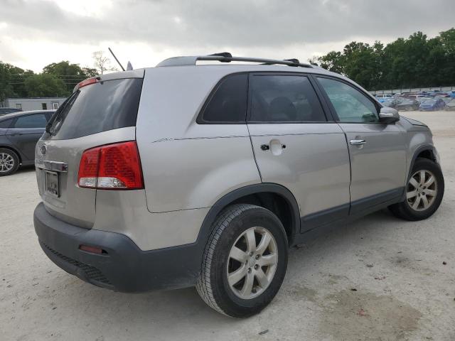 5XYKT3A69DG328490 - 2013 KIA SORENTO LX SILVER photo 3