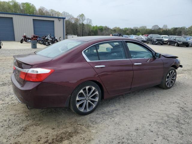 1HGCR2F55DA245427 - 2013 HONDA ACCORD SPORT MAROON photo 3