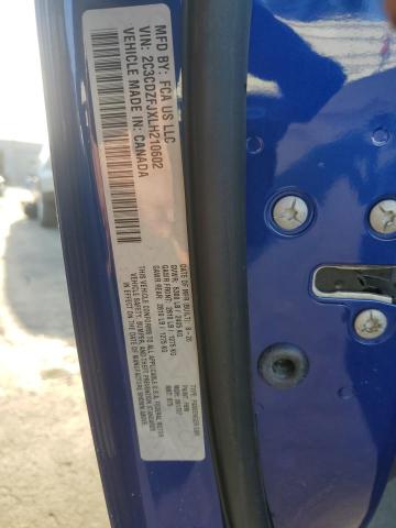 2C3CDZFJXLH210602 - 2020 DODGE CHALLENGER R/T SCAT PACK BLUE photo 12