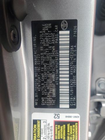 4T1G11AK1PU797231 - 2023 TOYOTA CAMRY SE NIGHT SHADE SILVER photo 12