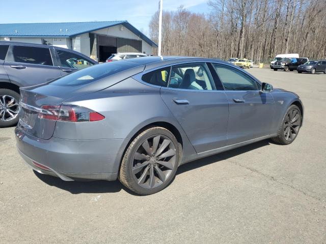 5YJSA1CP1DFP22962 - 2013 TESLA MODEL S GRAY photo 3