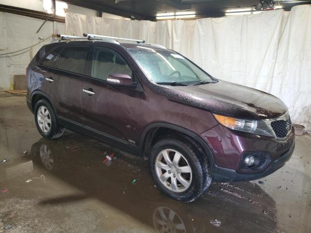 5XYKTCA63CG205976 - 2012 KIA SORENTO BASE BURGUNDY photo 4