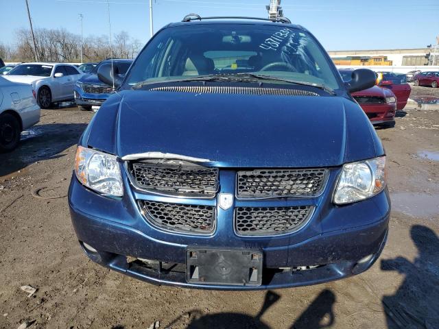 2D4GP54L83R139608 - 2003 DODGE GRAND CARA ES BLUE photo 5