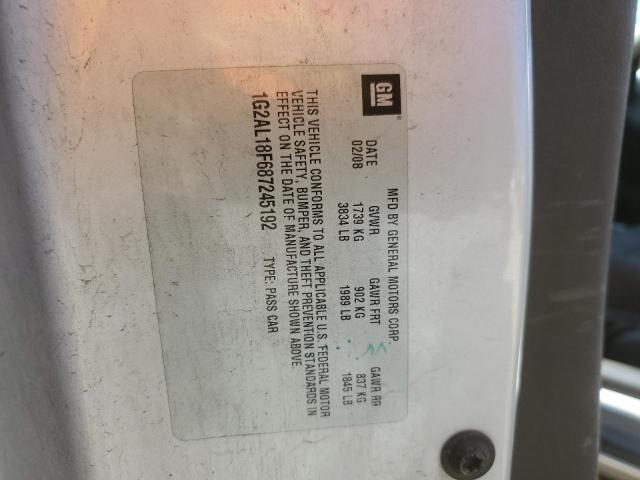 1G2AL18F687245192 - 2008 PONTIAC G5 Argent photo 12