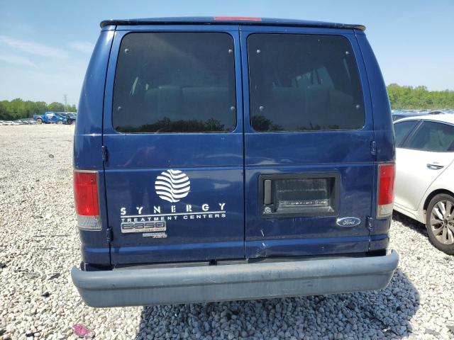 1FBSS31L68DA86243 - 2008 FORD ECONOLINE E350 SUPER DUTY WAGON BLUE photo 6