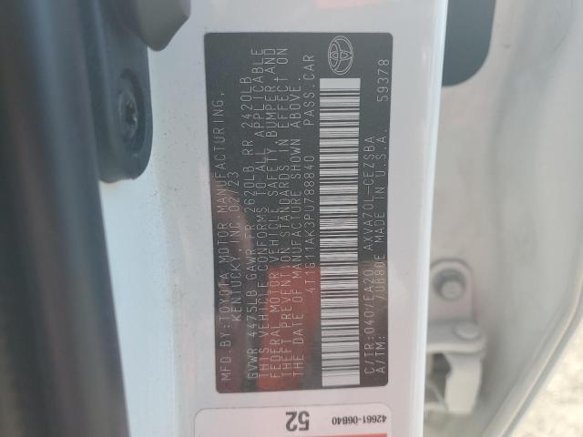 4T1G11AK3PU788840 - 2023 TOYOTA CAMRY SE NIGHT SHADE WHITE photo 13