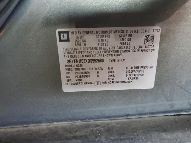 3GYFNHE3XDS552580 - 2013 CADILLAC SRX PERFORMANCE COLLECTION Сұр фото 13