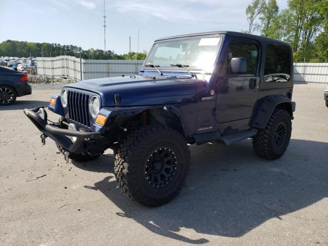 1J4FA49S13P335017 - 2003 JEEP WRANGLER / SPORT BLUE photo 1