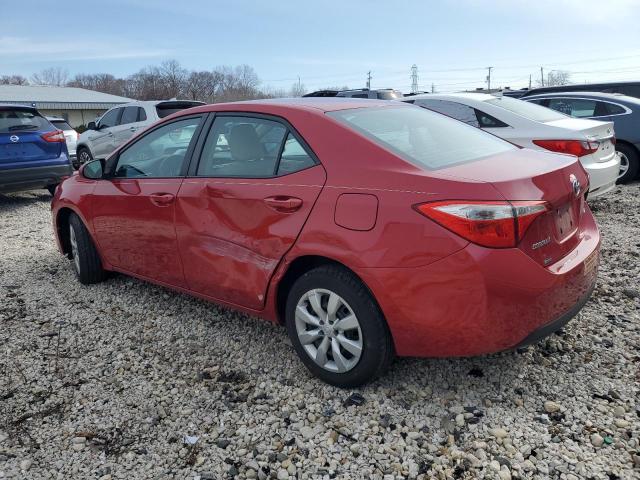 2T1BURHEXGC703610 - 2016 TOYOTA COROLLA L RED photo 2