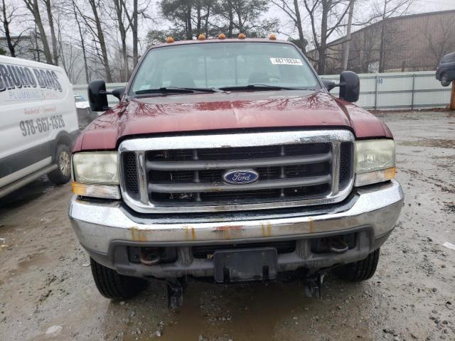 1FTNF21L04ED78420 - 2004 FORD F250 SUPER DUTY BURGUNDY photo 5