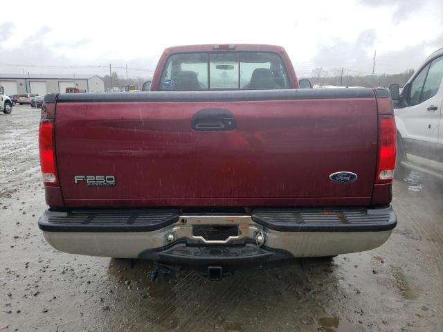 1FTNF21L04ED78420 - 2004 FORD F250 SUPER DUTY BURGUNDY photo 6