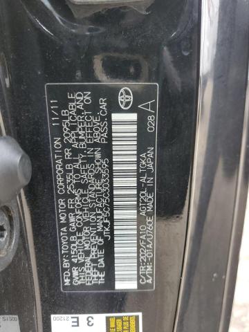 JTKJF5C75C3033595 - 2012 TOYOTA SCION TC 黑色 照片 12