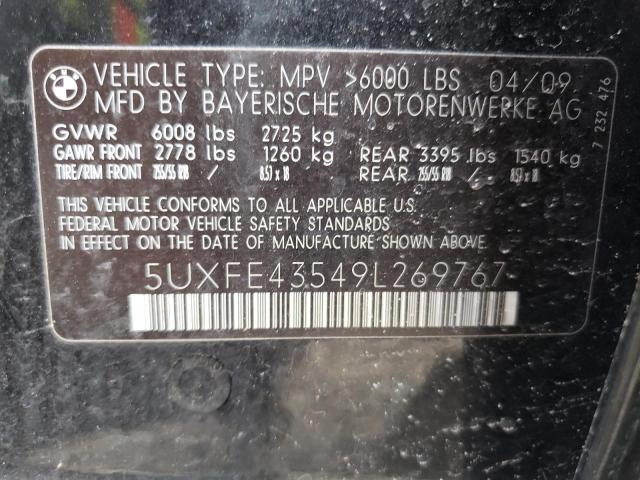 5UXFE43549L269767 - 2009 BMW X5 XDRIVE30I 黑色 照片 13
