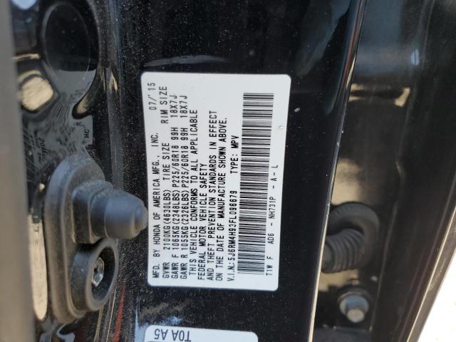 5J6RM4H93FL096679 - 2015 HONDA CR-V TOURING BLACK photo 13