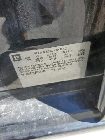 1G1JA6SH5E4208245 - 2014 CHEVROLET SONIC LS BLACK photo 12