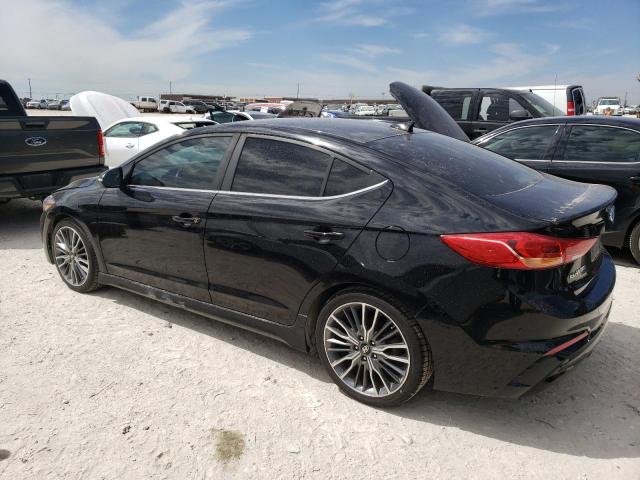 KMHD04LBXJU453327 - 2018 HYUNDAI ELANTRA SPORT BLACK photo 2