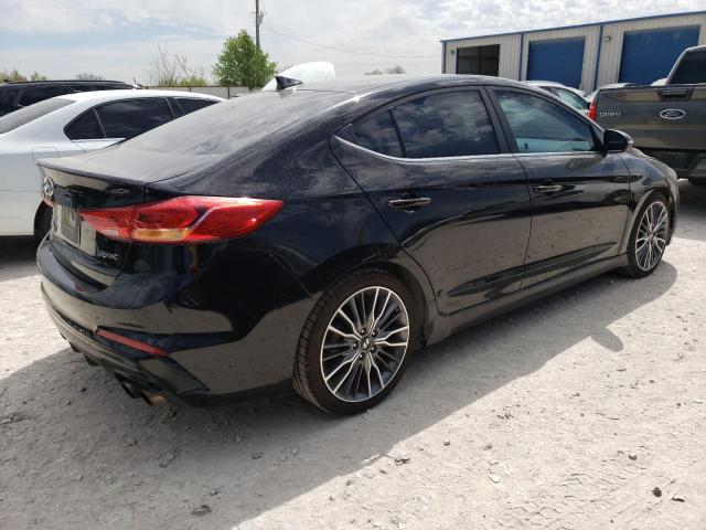 KMHD04LBXJU453327 - 2018 HYUNDAI ELANTRA SPORT BLACK photo 3