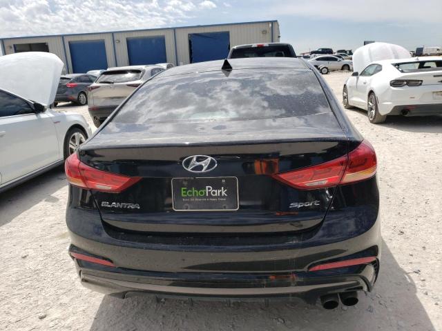 KMHD04LBXJU453327 - 2018 HYUNDAI ELANTRA SPORT BLACK photo 6