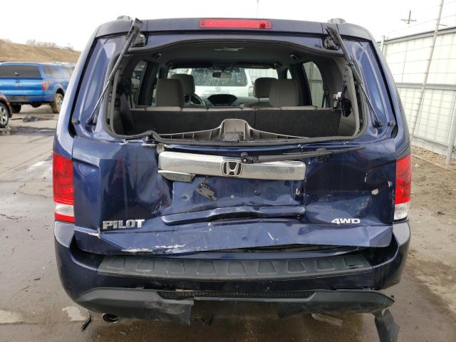 5FNYF4H47DB026537 - 2013 HONDA PILOT EX BLUE photo 6