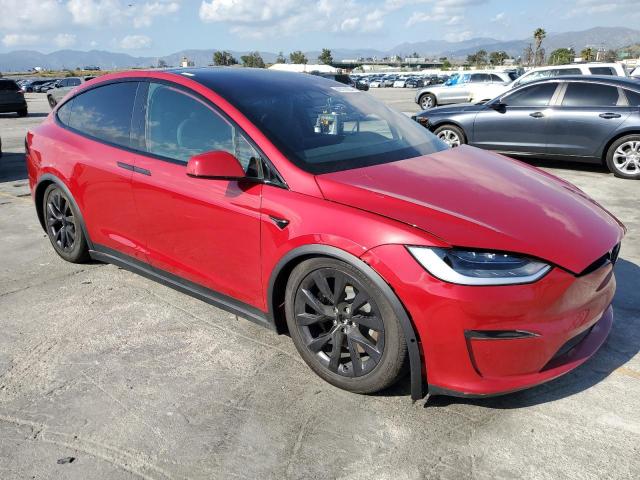 7SAXCBE61NF360100 - 2022 TESLA MODEL X RED photo 4