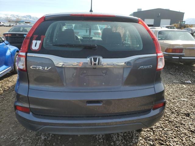 2HKRM4H38GH607276 - 2016 HONDA CR-V LX GRAY photo 6