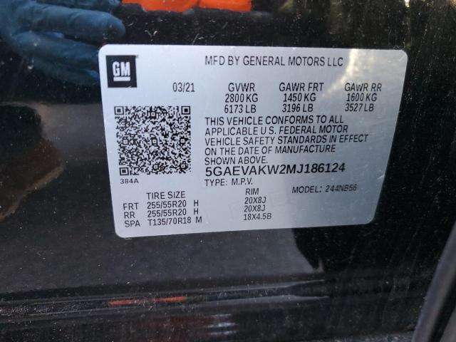 5GAEVAKW2MJ186124 - 2021 BUICK ENCLAVE ESSENCE 灰色 照片 13