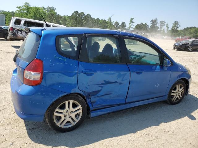 JHMGD38627S055978 - 2007 HONDA FIT S ლურჯი ფოტო 3