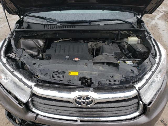 5TDJKRFH5GS275807 - 2016 TOYOTA HIGHLANDER XLE GRAY photo 12