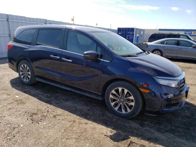 5FNRL6H70MB037446 - 2021 HONDA ODYSSEY EXL BLUE photo 4