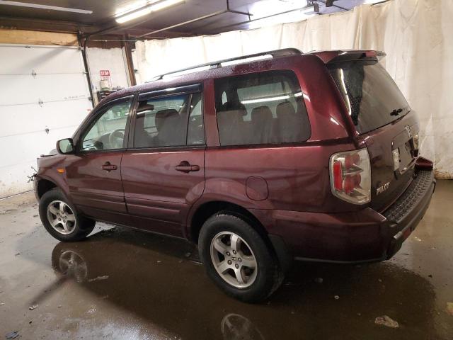 5FNYF185X8B037884 - 2008 HONDA PILOT EXL BURGUNDY photo 2