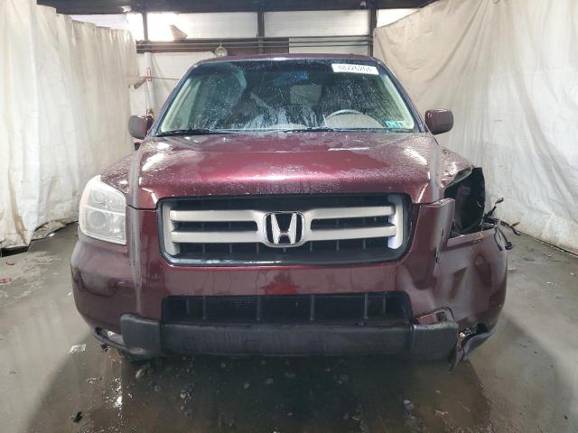 5FNYF185X8B037884 - 2008 HONDA PILOT EXL BURGUNDY photo 5